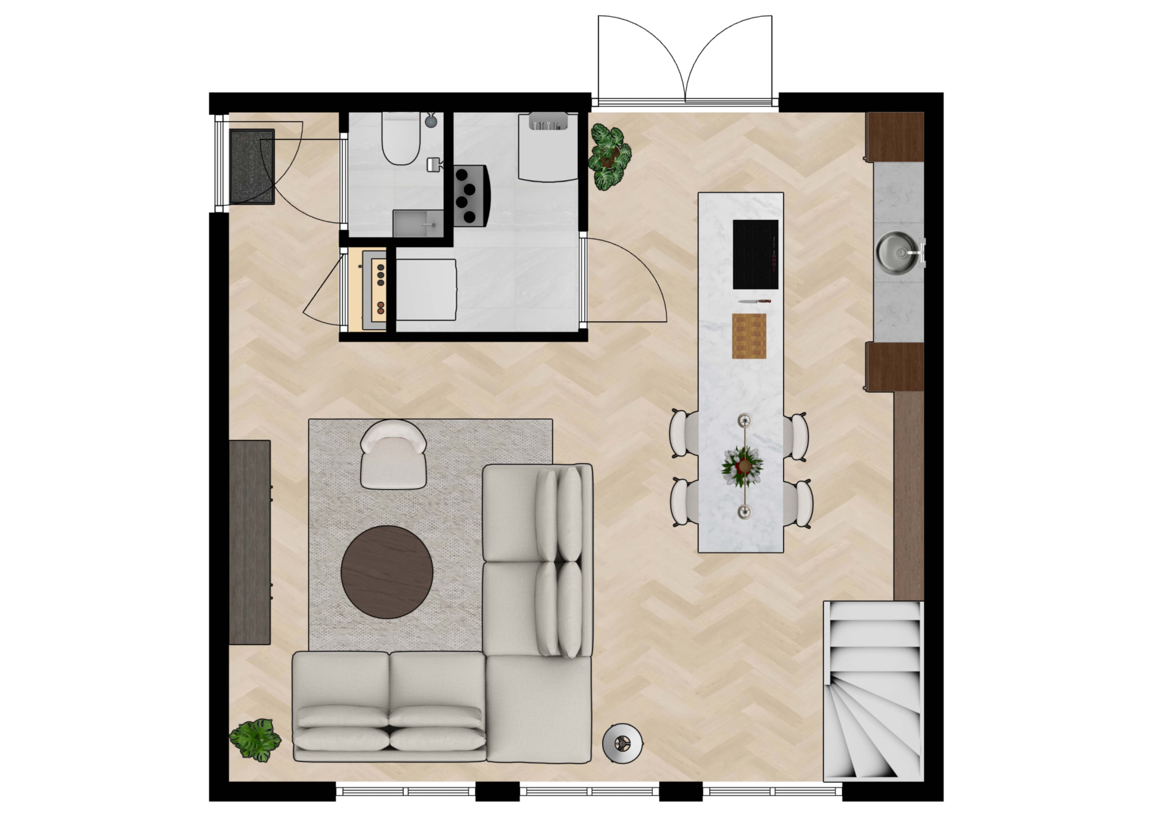 Plattegrond begane grond A1